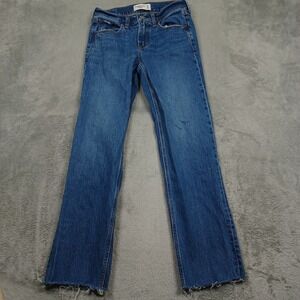 Abercrombie Fitch Jeans Womens 26 Blue Denim 90s Straight Mid Rise Distressed